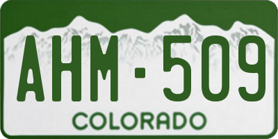 CO license plate AHM509