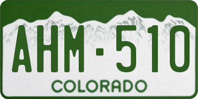 CO license plate AHM510