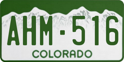 CO license plate AHM516