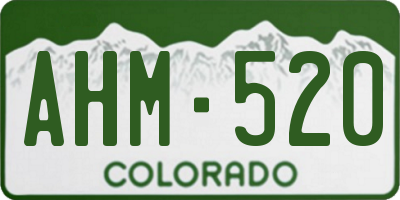 CO license plate AHM520