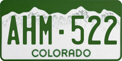 CO license plate AHM522