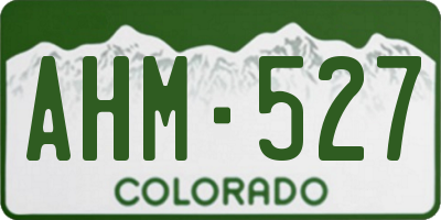 CO license plate AHM527