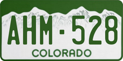 CO license plate AHM528