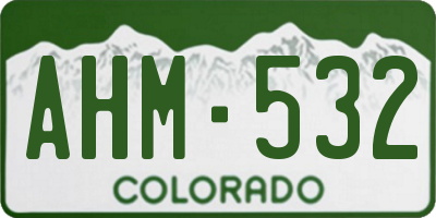 CO license plate AHM532