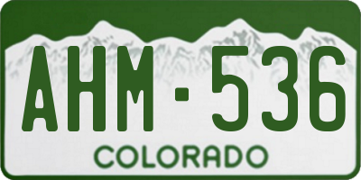 CO license plate AHM536