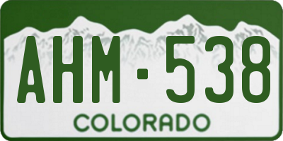 CO license plate AHM538