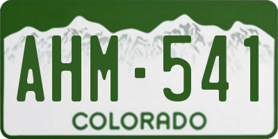 CO license plate AHM541