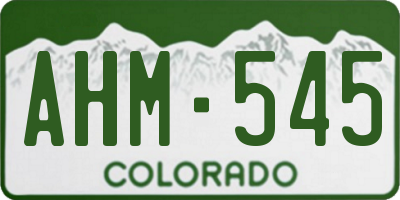 CO license plate AHM545