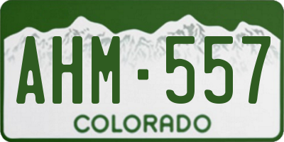 CO license plate AHM557