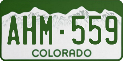 CO license plate AHM559
