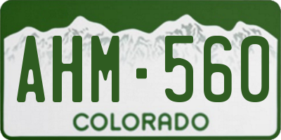 CO license plate AHM560