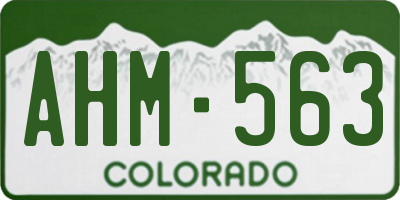 CO license plate AHM563