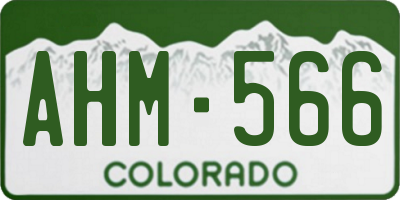 CO license plate AHM566