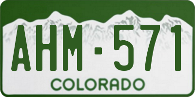 CO license plate AHM571