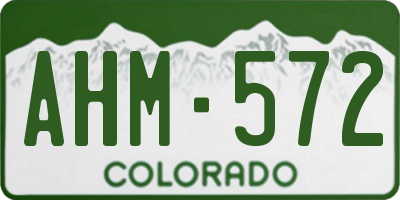 CO license plate AHM572