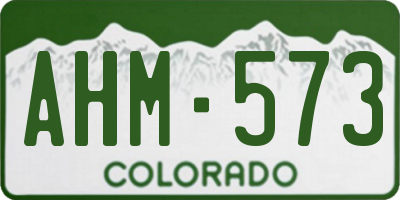 CO license plate AHM573