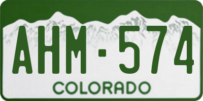 CO license plate AHM574