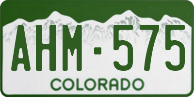 CO license plate AHM575
