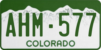 CO license plate AHM577