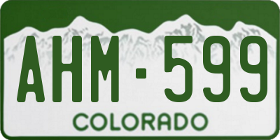 CO license plate AHM599