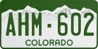 CO license plate AHM602