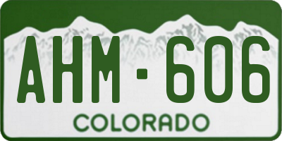 CO license plate AHM606