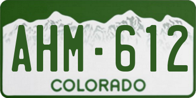 CO license plate AHM612