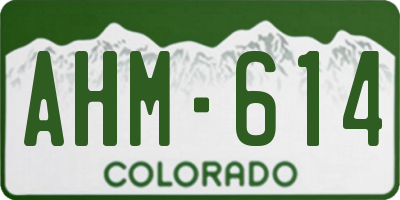 CO license plate AHM614