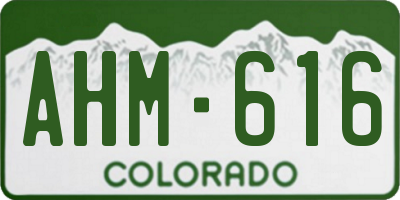 CO license plate AHM616