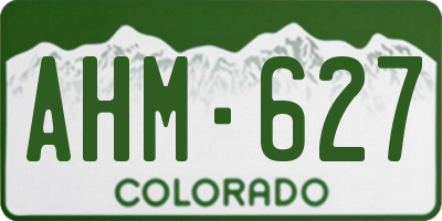 CO license plate AHM627
