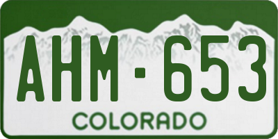 CO license plate AHM653