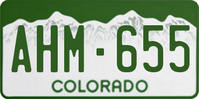 CO license plate AHM655