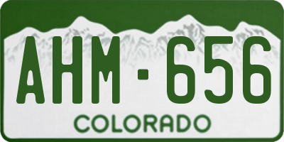 CO license plate AHM656