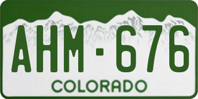 CO license plate AHM676