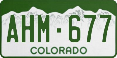 CO license plate AHM677