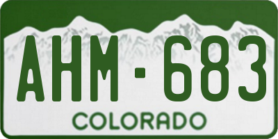 CO license plate AHM683