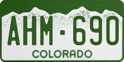 CO license plate AHM690