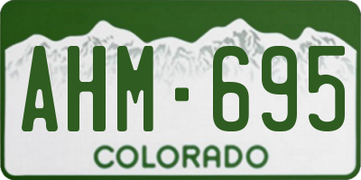 CO license plate AHM695