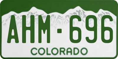 CO license plate AHM696