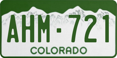 CO license plate AHM721