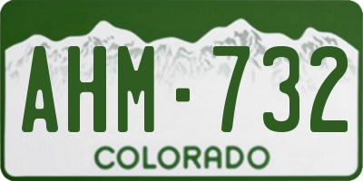 CO license plate AHM732