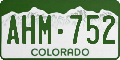 CO license plate AHM752