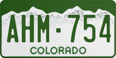 CO license plate AHM754