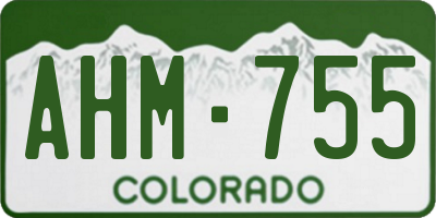 CO license plate AHM755