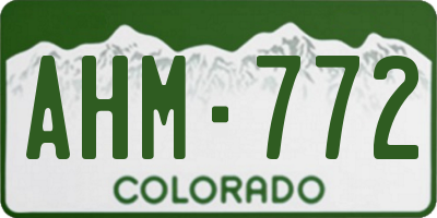 CO license plate AHM772