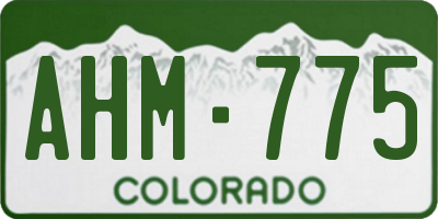 CO license plate AHM775