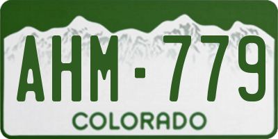 CO license plate AHM779