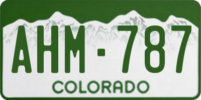 CO license plate AHM787