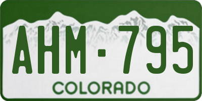 CO license plate AHM795