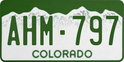 CO license plate AHM797